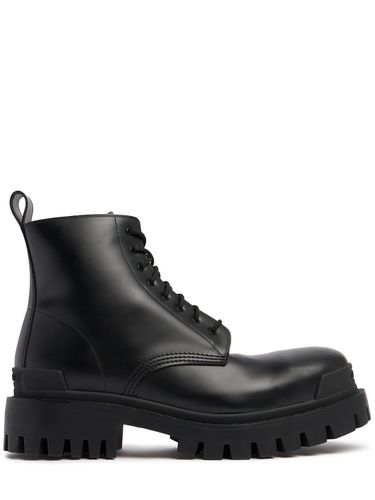 Strike Bootie Leather Lace-up Boots - BALENCIAGA - Modalova