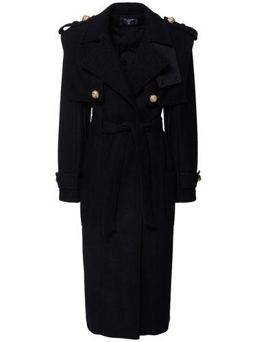 Trenchcoat Aus Wollmischgewebe - BALMAIN - Modalova