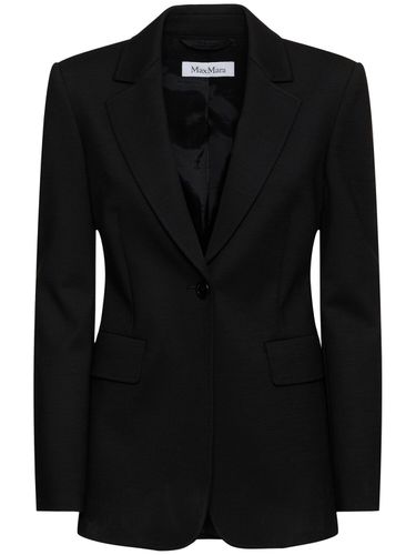 Einreihiger Blazer Aus Wollmischkrepp „serie“ - MAX MARA - Modalova