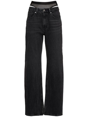 Slit Hem Jeans W/ Mesh Underwear - ALEXANDER WANG - Modalova