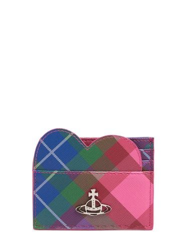 Heart Printed Canvas Card Holder - VIVIENNE WESTWOOD - Modalova