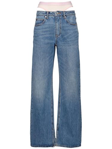 Slit Hem Jeans W/ Mesh Underwear - ALEXANDER WANG - Modalova