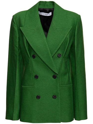 Tailored Viscose Double Breast Blazer - JW ANDERSON - Modalova