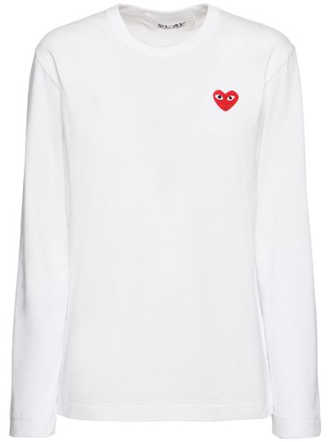 Logo Cotton Jersey T-shirt - COMME DES GARÇONS PLAY - Modalova