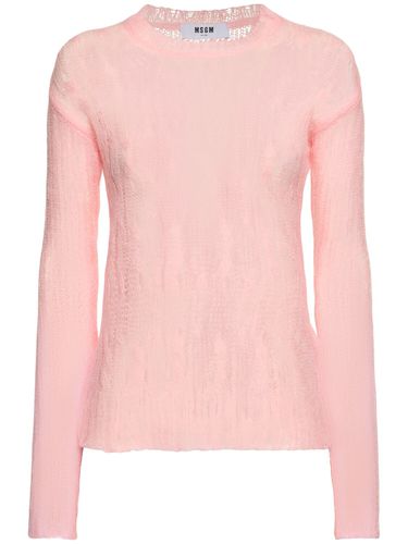 Maglione Girocollo Traforato - MSGM - Modalova