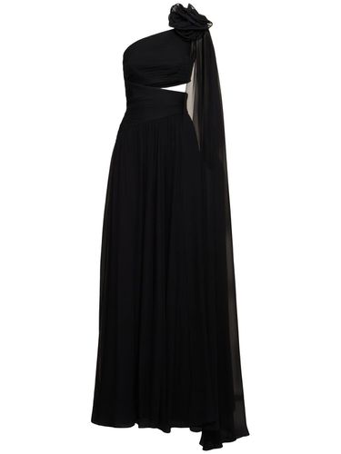 Silk Chiffon Long Dress - ELIE SAAB - Modalova