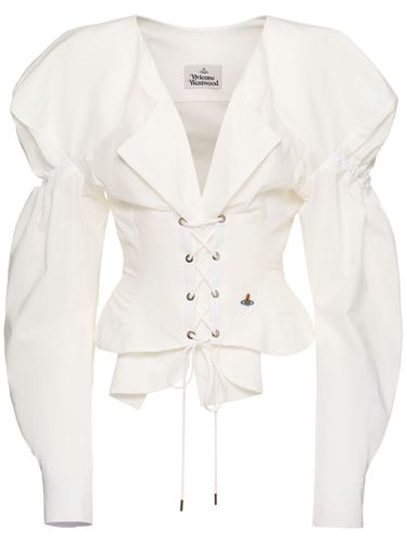 Kate Cotton Voile Lace-up Shirt - VIVIENNE WESTWOOD - Modalova