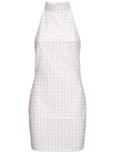 Beaded Halter Neck Mini Dress - ROTATE - Modalova