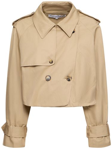 Cotton Twill Cropped Trench Coat - JW ANDERSON - Modalova