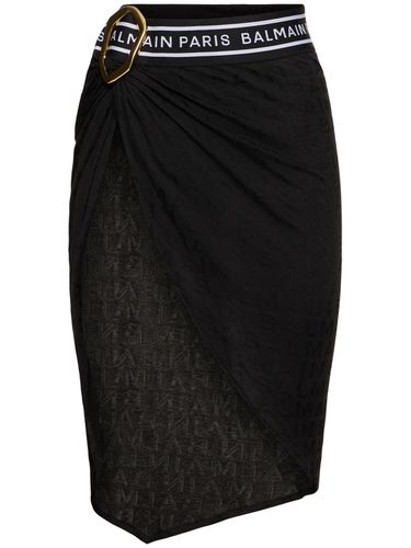 Striped Jacquard Midi Sarong W/ Belt - BALMAIN - Modalova