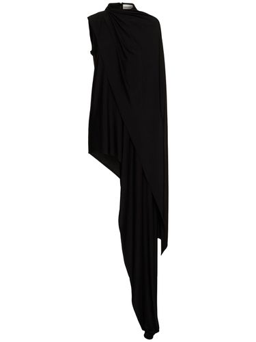 Asymmetric Draped Cape Jersey Dress - MAGDA BUTRYM - Modalova