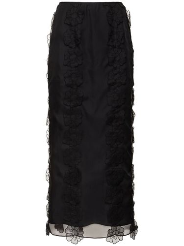 Olympia Magnolia Embroidery Midi Skirt - CECILIE BAHNSEN - Modalova