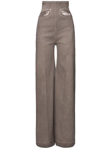 Jeans Anchos De Denim Con Cintura Alta - RICK OWENS DRKSHDW - Modalova