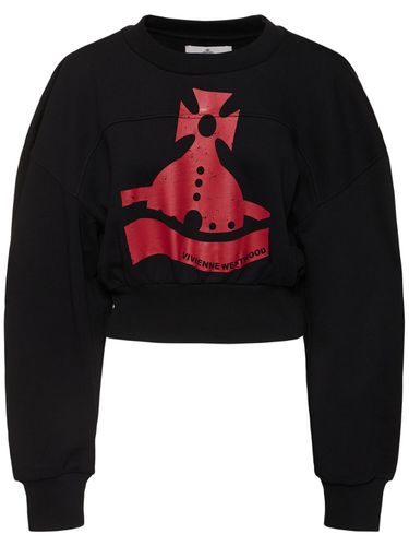 Sunken Orb Jersey Crop Sweatshirt - VIVIENNE WESTWOOD - Modalova