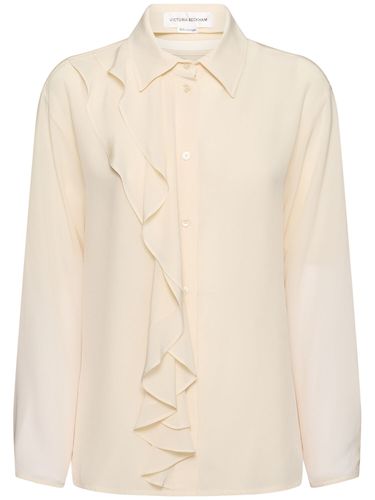 Ruffle-detail Silk Shirt - VICTORIA BECKHAM - Modalova