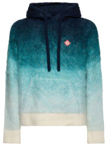 Gradient Mohair Blend Knit Hoodie - CASABLANCA - Modalova