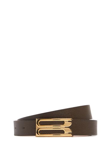 Regular Bbuckle Grained Leather Belt - VICTORIA BECKHAM - Modalova