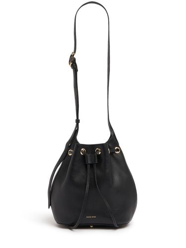 Mini Alana Pebbled Leather Bucket Bag - ANINE BING - Modalova