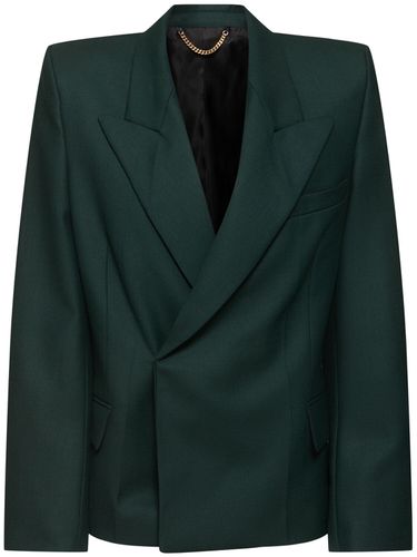 Blazer Aus Wollmischgewebe Mit Spitzer Schulter - VICTORIA BECKHAM - Modalova