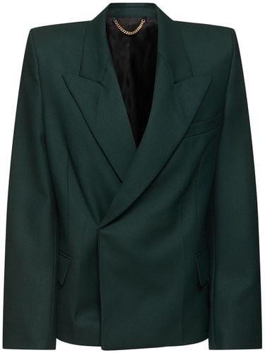 Pointed-shoulder Wool Blend Blazer - VICTORIA BECKHAM - Modalova