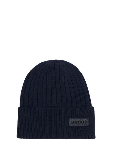 Logo Wool Beanie - GUCCI - Modalova