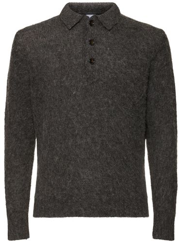 Brushed Shetland Wool Knit L/s Polo - ASPESI - Modalova