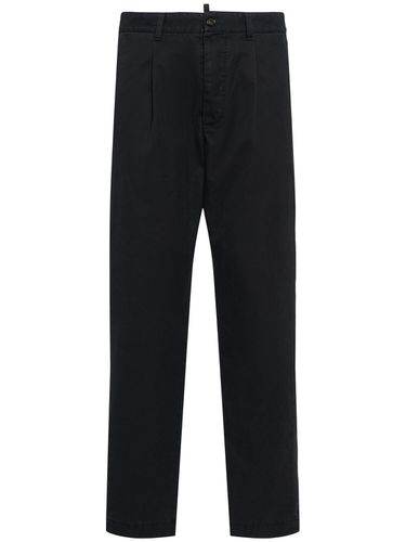 One Pleat Cotton Pants - DSQUARED2 - Modalova