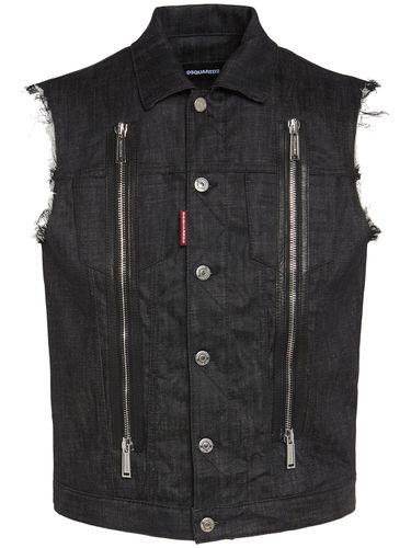 Classic Denim Zipped Vest - DSQUARED2 - Modalova