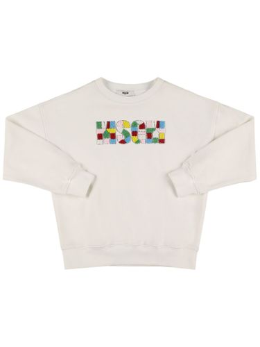 Sudadera De Algodón Con Logo - MSGM - Modalova