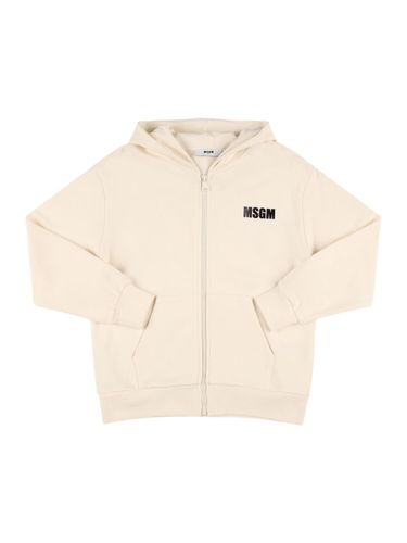 Sudadera De Algodón Con Cremallera - MSGM - Modalova