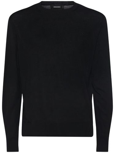 Crewneck Wool Knit Sweater - DSQUARED2 - Modalova