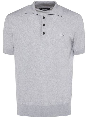 Cotton Knit Polo - DSQUARED2 - Modalova