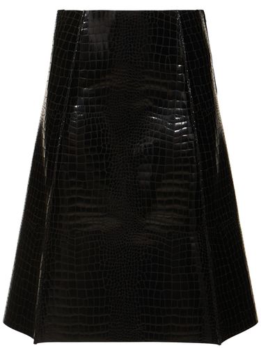 Angle Croc Embossed Midi Skirt - TORY BURCH - Modalova