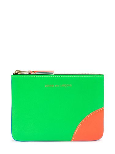 Super Neon Leather Wallet - COMME DES GARÇONS WALLET - Modalova