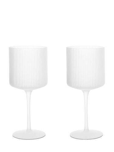 Set Di 2 Bicchieri Da Vino Rosso Ripple - FERM LIVING - Modalova