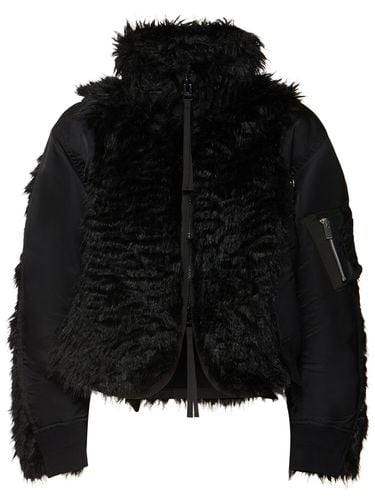 Chaqueta De Pelo Sintético Y Nylon - SACAI - Modalova