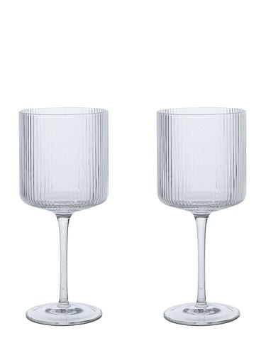 Set Di 2 Bicchieri Da Vino Rosso Ripple - FERM LIVING - Modalova