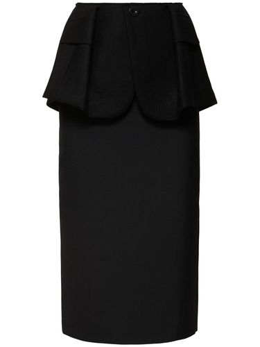 Suiting & Wool Melton Midi Skirt - SACAI - Modalova