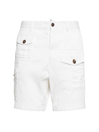 Sexy Stretch Cotton Cargo Shorts - DSQUARED2 - Modalova