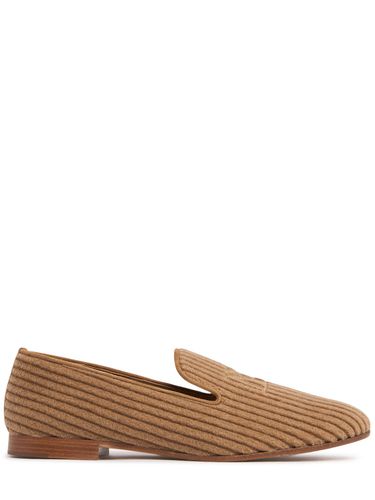 Mm Striped Velvet Loafers - MAX MARA - Modalova