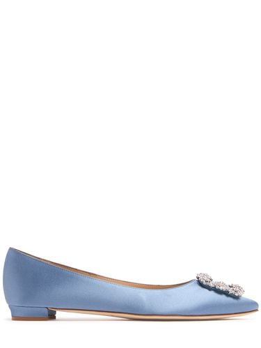 Mm Hangisi Satin Ballerina Flats - MANOLO BLAHNIK - Modalova