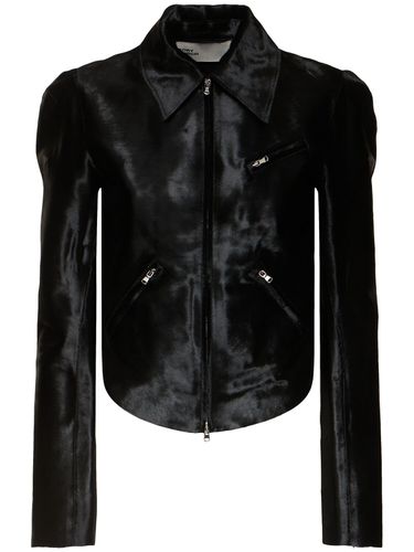 Rounded Biker Leather Jacket - TORY BURCH - Modalova