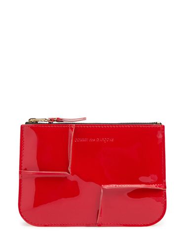 Reversed Hem Patent Zip Wallet - COMME DES GARÇONS WALLET - Modalova