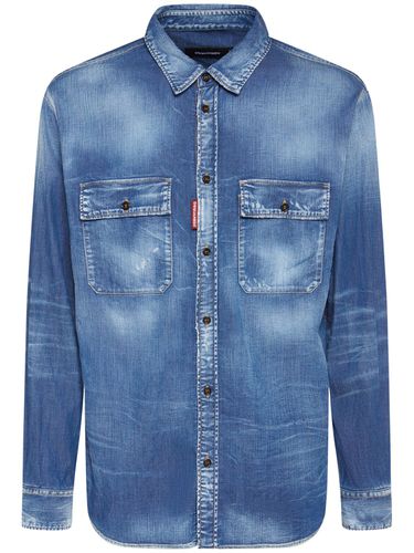 Worker Stretch Cotton Shirt - DSQUARED2 - Modalova