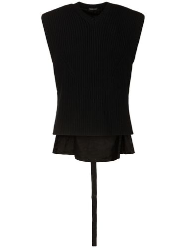 Thorvald Wool Rib Darted Knit Vest - ANN DEMEULEMEESTER - Modalova