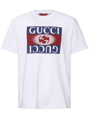 Gucci Logo Cotton T-shirt - GUCCI - Modalova