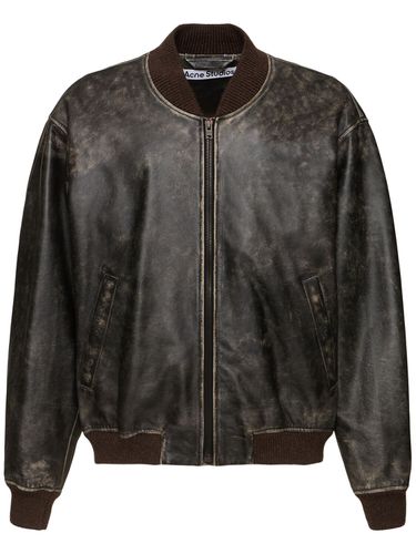 Bomberjacke Aus Leder Von „liev“ - ACNE STUDIOS - Modalova