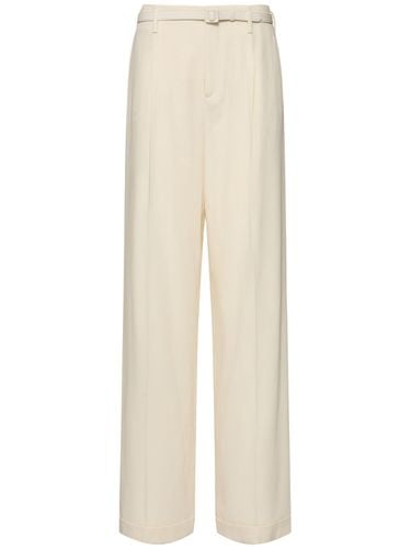 Pantalones Rectos De Gabardina De Lana - RALPH LAUREN COLLECTION - Modalova