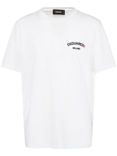 Regular Fit Cotton T-shirt - DSQUARED2 - Modalova