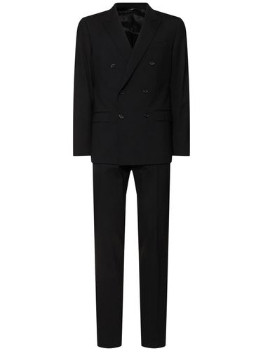 Stretch Wool Double Two Piece Suit - DOLCE & GABBANA - Modalova